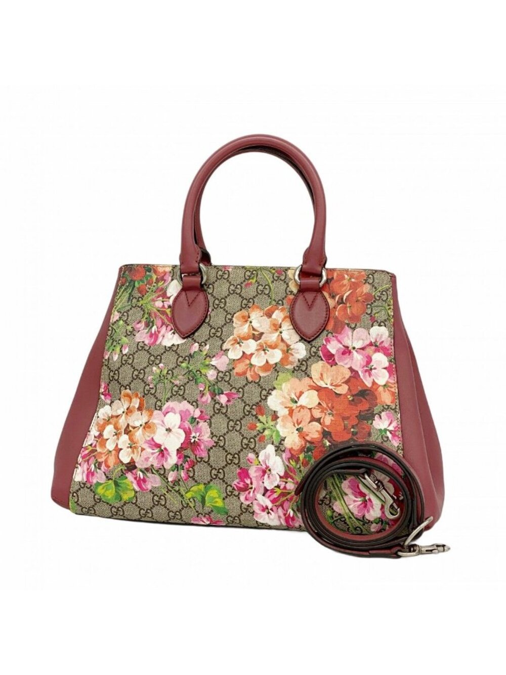 Gucci Handbag GG Blue Mus Beige Pink Silver 2-Way Bag